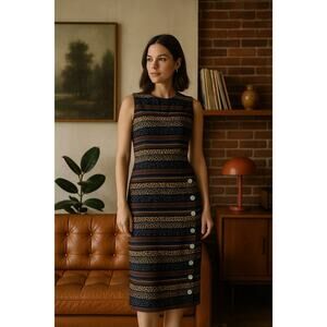 J. Stevens by Carol Escritor Vintage 80s/90s Sleeveless Midi Dress - Size 2 est.